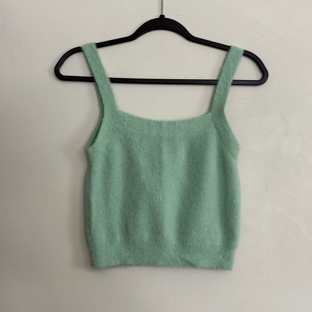 Mint Green Fuzzy tank